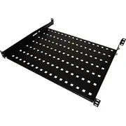 Alantec Fiksētais plaukts 19 1U dziļums 550Mm. melns. 4 stiprinājuma punkti Sa-P-19-1U-550-4-C-02 Czarna. punkty mocowania