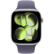 Apple Watch Series 11 Gps mobilais viedpulkstenis 42 mm sudraba alumīnija korpuss ar purpursarkanu miglas sporta siksnu M/L Smartwatch Cellular 42Mm Silver Aluminiowy Case with Fioletowy Fog Sport Band