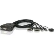 Aten Kable Kvm. melns Cs22D-A7 1.8M. Czarny