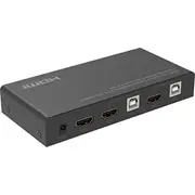 Av signālu pārsūtīšanas sistēma Microconnect Mc-Hdmikvm0201-4K Kvm slēdzis melns System przekazu Czarny