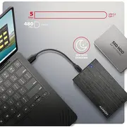 Axagon Ee25-Xa6C. Usb-C 6G. 2.5 Alumīnija ārējais korpuss 5Gbps Sata aluminiowa obudowa