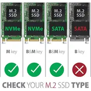 Axagon Eem2-Sb2 kabatas ārējais alumīnijs Usb-C 3.2 Gen Nvme Sata Ssd 30-80Mm Aluminiowa M.2