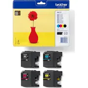Brother tintes komplekts Cmyk Lc121Valbp Tusz Zestaw tuszy
