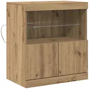 vidaXL bufete Artisanal Ozols Koksnes materiāls Standarta durvis Bufet drewnopochodny Standardowy Drzwi