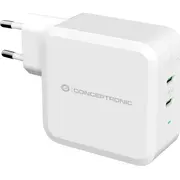 Conceptronic lādētājs Ladegerät 2Port Usb-C Pd weiß 100W.usb-C