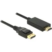 Delock kabelis Displayport Hdmi. melns 85318 Kabel Hdmi 3M czarny