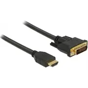 Delock kabelis Hdmi Dvi-D 0.5 m melns 85651 Kabel 0.5M czarny
