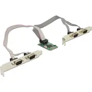 Delock Mini Pci Expr Card 4X D-Sub9 kontrolieris 95243 Kontroler