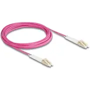 Delock optiskās šķiedras kabelis Lc Duplekss uz Daudzrežīmu Om4 leņķis 5 m. Om4. Lc. Optical Fiber Cable Duplex to Multi-Mode angled