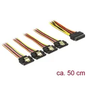 Delock Sata daudzkrāsains 60158 15-Pin x4. 0.5M. Wielokolorowy