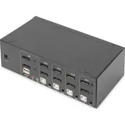 Digitus Kvm slēdzis 4 portu Dual View Hd 4-Port