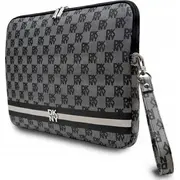 Dkny piedurknes futrālis Dkcs16Pvshlk 16 melns/melns rūtains raksts. apdrukātas svītras Etui Sleeve czarny/black Checkered Pattern Printed Stripes