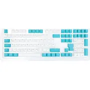 Ducky Keycap Set. Pbt. Iso De weiß/blau