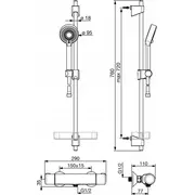 Dušas akumulators Oras termostata dušas maisītājā Nova 7413U Bateria prysznicowa Thermostat Shower Mixer