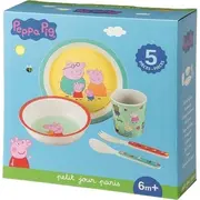 Ēdienu komplekts un galda piederumu peppa cūkas Zestaw 5El Peppa