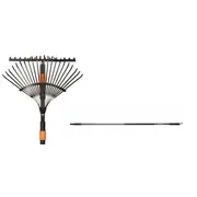 Fiskars Universāls grābeklis ventilatora Quikfit rokturis 1018794 Grabie uniwersalne grabie wachlarzowe trzonek