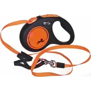 Flexi Automatic siksna Jauna Neon S lente 5 m. oranža krāsa Smycz automatyczna New kol.