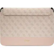 Guess Sleeve futrālis Gucs14Ps4Sgp 14 rozā/rozā 4G svītru metāla logotips Etui pink Stripe Metal Logo