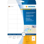 Herma Foil etiķetes A4. caurspīdīga matēta folija. 600 gab 4681 Etykiety foliowe folia przezroczysta matowa. szt