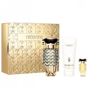 Iestatiet Paco Rabanne slavu Edp Spray 80Ml ķermeņa losjons 100Ml miniatūra aerosols 4Ml Set Fame spray Body Lotion Miniatura