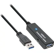 Inline Usb-A Usb kabelis  melns 35656 Kabel Czarny