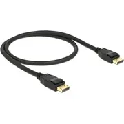Kabelis Delock Displayport 0.5 m melns 85506 Kabel 0.5M czarny