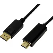 Kabelis Logilink Displayport Hdmi 5M melns Cv0129 Kabel czarny