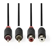 Kabelis Nedis 2X Rca F 2M 5412810265138 Cabw24205At20