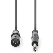 Kabelis Nedis Xlr M 6.35 mm 5 m 5412810295746 Coth15100Gy50 6.35Mm 5M