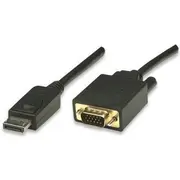 Kabelis Techly Displayport to D-Sub Vga. 1.8 m melns Icoc-Dsp-V-018 Kabel Vga 1.8M czarny