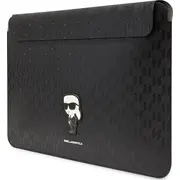 Karl Lagerfeld futrālis uzmava Klcs16Sakhpkk 16 melns/melns Saffiano Monogram Ikonik Etui Sleeve czarny/black