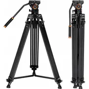 Kf Professional Tripod for Video Filming Oil Head KF Kf09.121 Statyw Profesjonalny Do Filmowania Olejowa