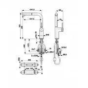 Kfa virtuves akumulators ar ūdens filtrēšanas funkciju un izvilkšana Duero Pure Move izvelkamo snīpi hidro filtrs. matēts rožu zelts 6623-422-34 Bateria kuchenna filtracji wody Pull-Out filtr Hydro. brushed rose gold