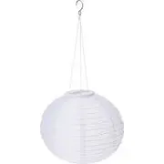 Kmtp Saules dārza laterna 40 cm balta. dekoratīvs apgaismojums dārzam Lampion solarny ogrodowy dekoracyjne do ogrodu