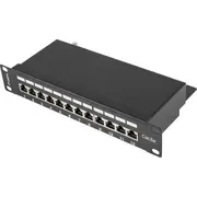Lanberg Patch panelis 1U 10 12X Rj-45 Black Ppf5-9012-B Panel Kat.5E Czarny