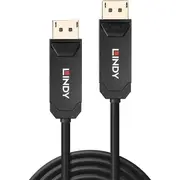 Lindy Cable Fiber Optic Hybrid Dp 2.0 15M Melns Kabel Fibre Black