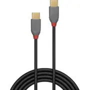 Lindy Usb-C  Usb-C Usb kabelis melns un pelēks 36873 Kabel Usb Usb-C Czarno-Szary
