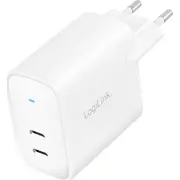 Logilink lādētājs Steckdosenadapter. 2X Usb-C. Gan. 40W