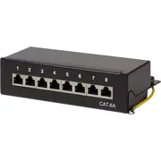 Logilink Patchpanel Stp melns Np0018B Kat. 6A Stp. 8-Portowy. czarny