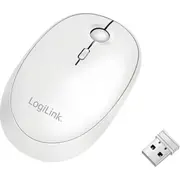 Logilink pele Maus Funk Bluetooth. 2.4 Ghz. 800/1200/1600 dpi. balta Mysz Bluetooth.2.4Ghz.800/1200/1600Dpi.weiß