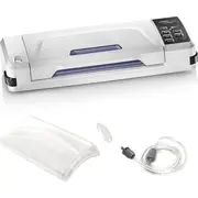 Magic Vac Champion Vacuum Sealer, Automatic, 130 W, Incuded bag roll 30X300 cm and 5 pre-cut bags 20X30 cm, White