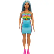 Mattel Fashionistas lelle Bārbija. gari. zili mati Hrh16 Lalka Barbie niebieskie