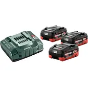 Metabo Akumulatoru Komplekts 3 x 5.5Ah Lihd Lādētājs Asc 145 Met685074000 Zestaw