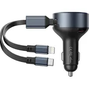 Ml ventilācijas Usb-C automašīnas lādētājs kabelis/zibens 30W samochodowa Vention Ffob0 kabel Usb-C/Lightning