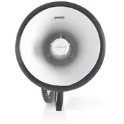 Nedis skaļrunis Megaphone 1500M Ieraksts 120Db melnbalts Megafon Nagrywanie