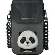 Nimmy melna lielā acu pet 2.0 pandas rokassoma Torebka na telefon czarny/black Big Eyed Pet Panda