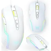 Onikuma Cw905 Vadu spēļu pele Rgb Krāsa balta Mysz Myszka Gamingowa przewodowa Kolor