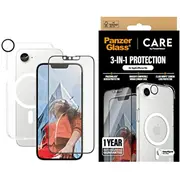 Panzerglass flagmanis korpussstiklsobjektīvs iPhone Aizsardzības kopa Zestaw ochronny Care by Flagship 3W1 do 16E