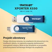 Patriot Xporter pendrive. 256 Gb Ps256Gx550Aad Pendrive X550.