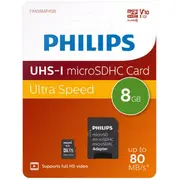 Philips Microsdhc 8Gb klase 10/Uhs 1 adapteris Class Adapter